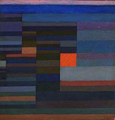 Feuer Abends, Autor: Paul Klee, 1929. The Museum of Modern Art, New York, Painting and Sculpture, Mr. and Mrs. Joachim Jean Aberbach Fund / © gemeinfrei