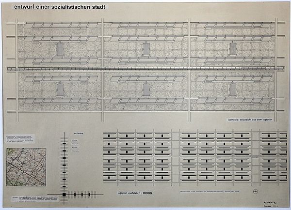 Design for a Socialist City, author: Reinhold Rossig (from Ludwig Hilbersheimer's Class), 10.6.1931