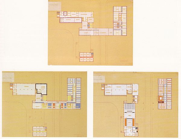 Colour Plan of the Bauhaus, author: Hinnerk Scheper, 1926