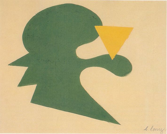 Green Free Form and Yellow Triangle, Lothar Lang, ca. 1926–1927