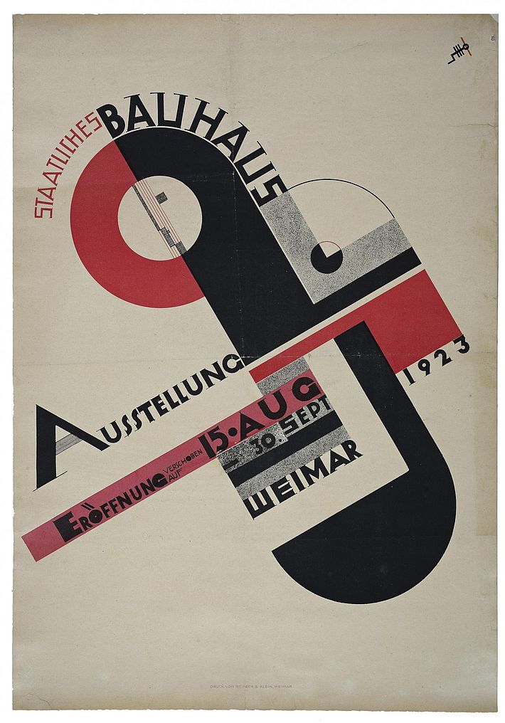 1924 by Frederick Kiesler Ausstellung neuer Theatertechnik Bauhaus Poster