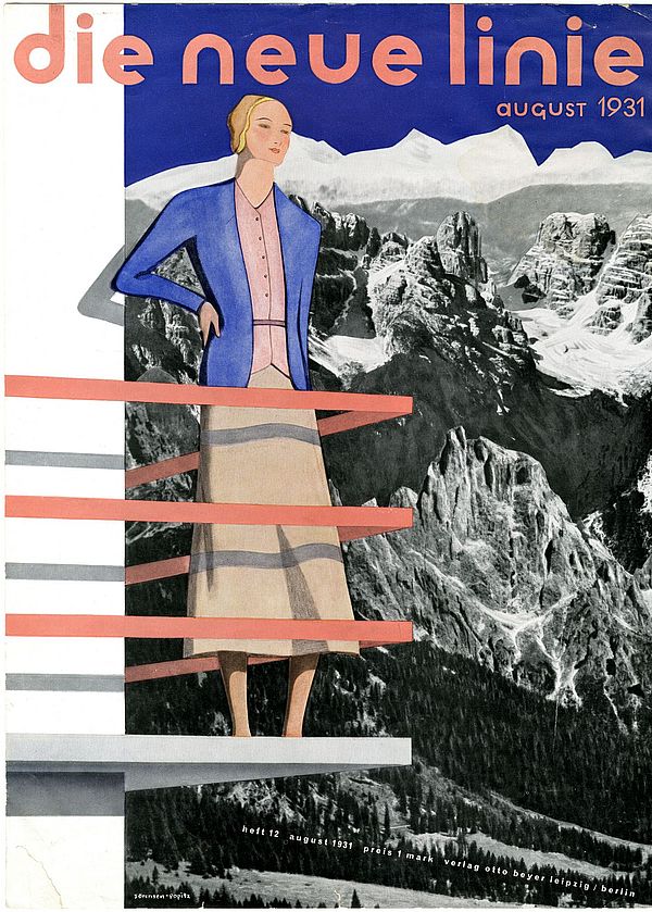 Cover for 'die neue linie', issue August 1931, design: Irmgard Sörensen-Popitz